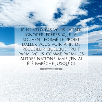 Romains 1:13 Verset biblique expliqué