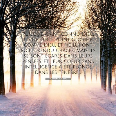 Romains 1:21 Verset biblique expliqué
