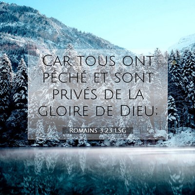 Romains 3:23 LSG Image du verset biblique