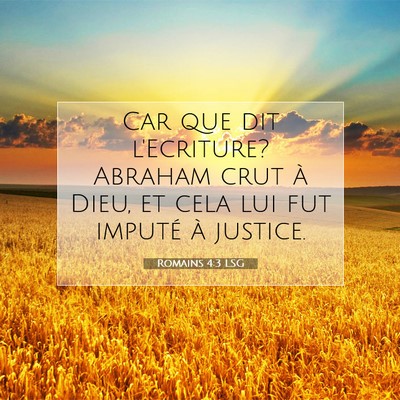 Romains 4:3 Verset biblique expliqué