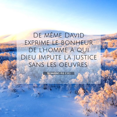Romains 4:6 LSG Image du verset biblique