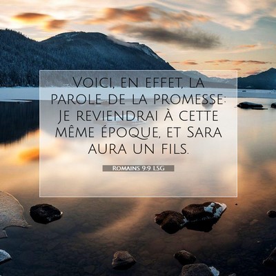 Romains 9:9 Verset biblique expliqué