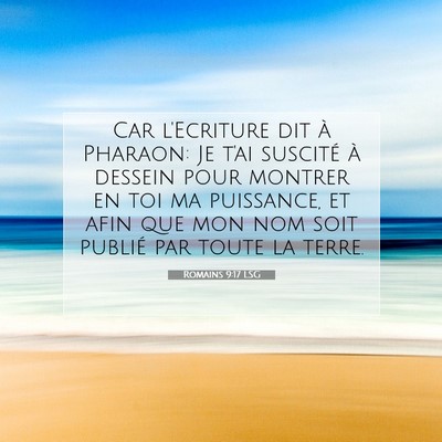 Romains 9:17 Verset biblique expliqué