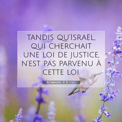 Romains 9:31 Verset biblique expliqué