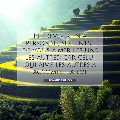 Romains 13:8 LSG Image du verset biblique
