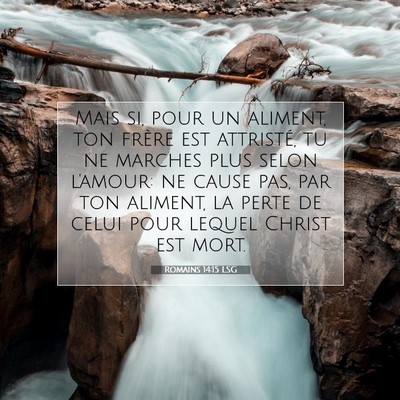 Romains 14:15 LSG Image du verset biblique