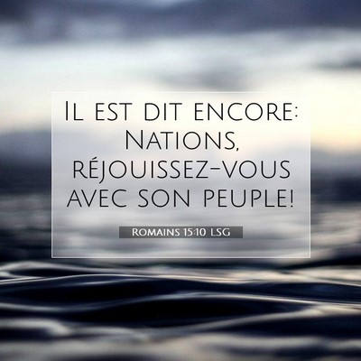 Romains 15:10 LSG Image du verset biblique
