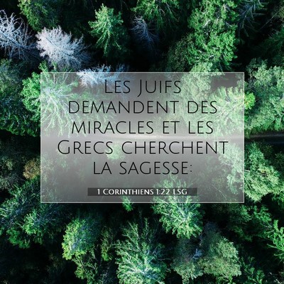 1 Corinthiens 1:22 Verset biblique expliqué