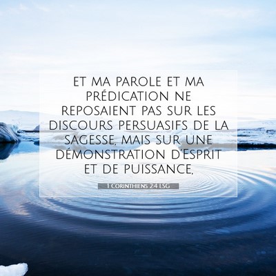 1 Corinthiens 2:4 LSG Image du verset biblique
