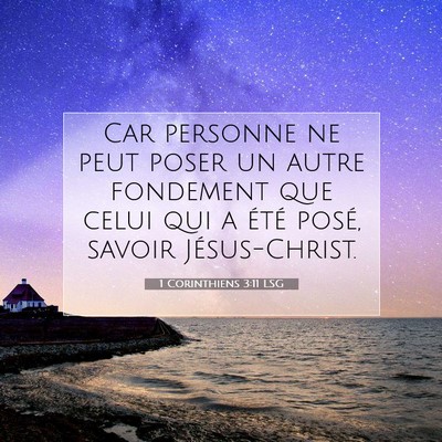 1 Corinthiens 3:11 Verset biblique expliqué