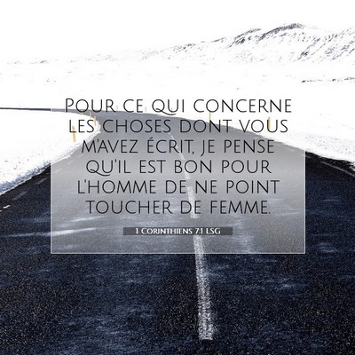 1 Corinthiens 7:1 Verset biblique expliqué