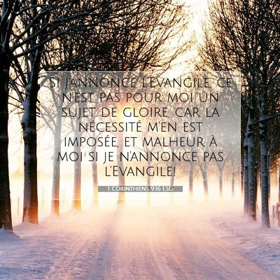 1 Corinthiens 9:16 LSG Image du verset biblique