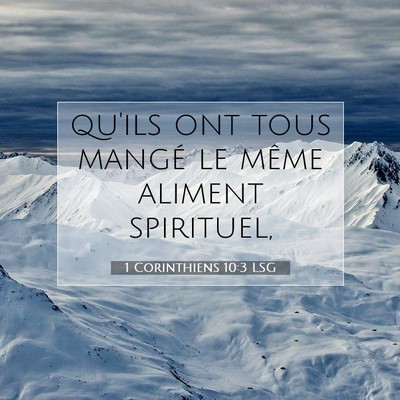 1 Corinthiens 10:3 Verset biblique expliqué