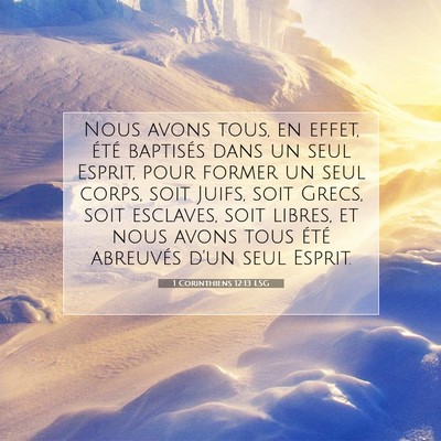 1 Corinthiens 12:13 LSG Image du verset biblique