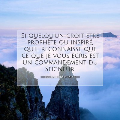 1 Corinthiens 14:37 LSG Image du verset biblique