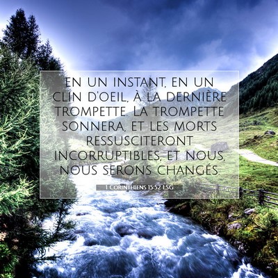 1 Corinthiens 15:52 LSG Image du verset biblique