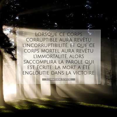 1 Corinthiens 15:54 LSG Image du verset biblique