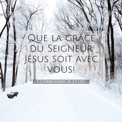 1 Corinthiens 16:23 Verset biblique expliqué