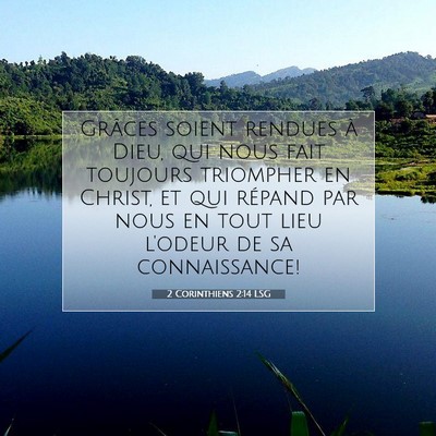 2 Corinthiens 2:14 LSG Image du verset biblique