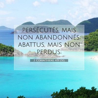 2 Corinthiens 4:9 Verset biblique expliqué