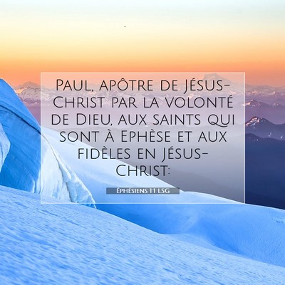 Éphésiens 1:1 Verset biblique expliqué