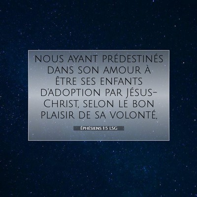 Éphésiens 1:5 Verset biblique expliqué