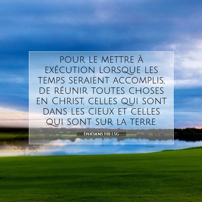 Éphésiens 1:10 Verset biblique expliqué
