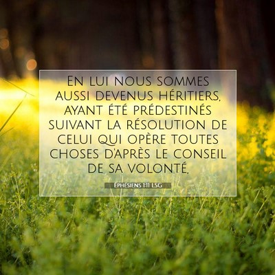 Éphésiens 1:11 Verset biblique expliqué