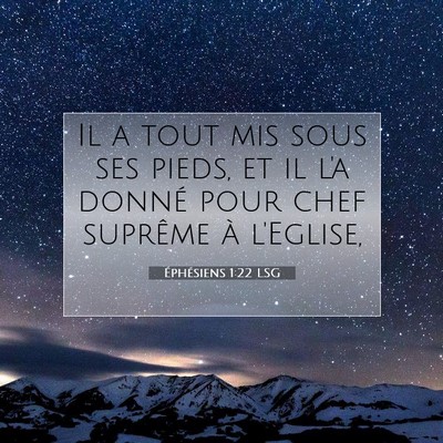 Éphésiens 1:22 Verset biblique expliqué