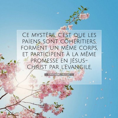Éphésiens 3:6 LSG Image du verset biblique