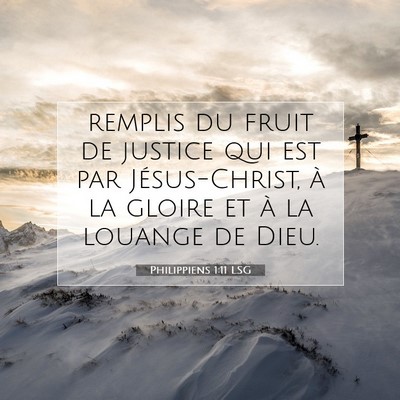 Philippiens 1:11 Verset biblique expliqué