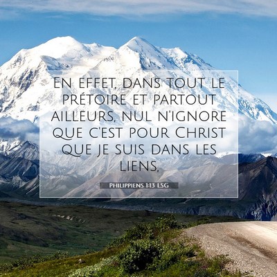 Philippiens 1:13 Verset biblique expliqué