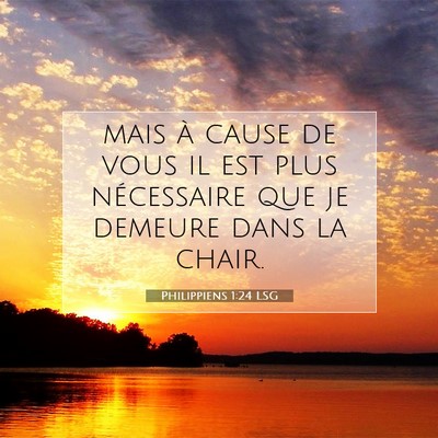 Philippiens 1:24 Verset biblique expliqué