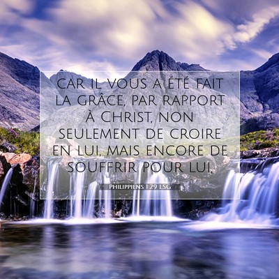 Philippiens 1:29 Verset biblique expliqué