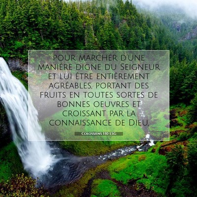 Colossiens 1:10 Verset biblique expliqué
