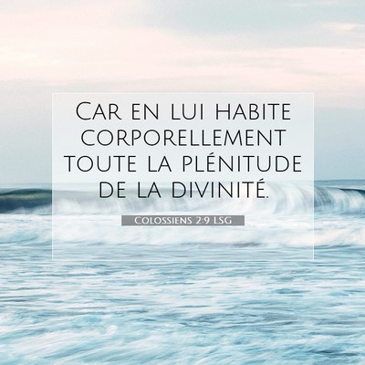 Colossiens 2:9 LSG Image du verset biblique