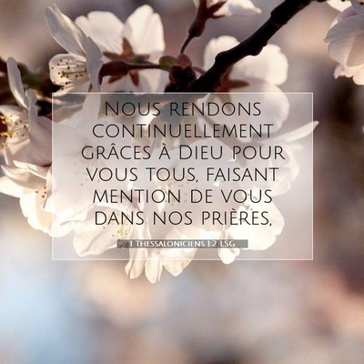 1 Thessaloniciens 1:2 Verset biblique expliqué