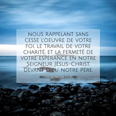 1 Thessaloniciens 1:3 Verset biblique expliqué