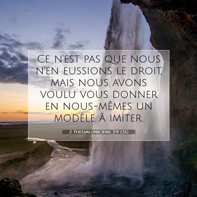 2 Thessaloniciens 3:9 LSG Image du verset biblique