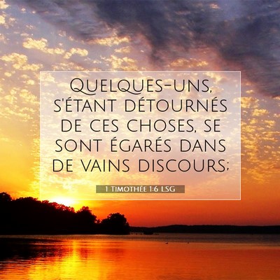 1 Timothée 1:6 Verset biblique expliqué