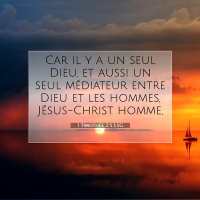 1 Timothée 2:5 LSG Image du verset biblique