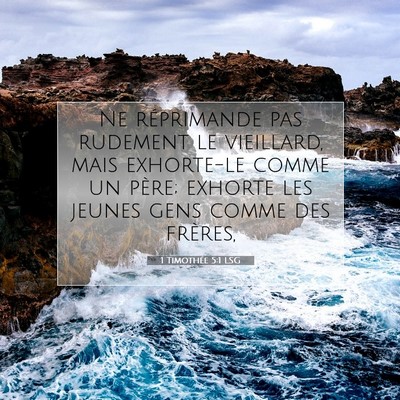 1 Timothée 5:1 LSG Image du verset biblique