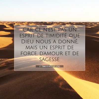 2 Timothée 1:7 Verset biblique expliqué