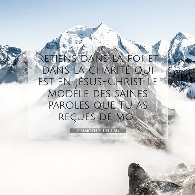 2 Timothée 1:13 Verset biblique expliqué