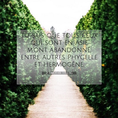 2 Timothée 1:15 Verset biblique expliqué