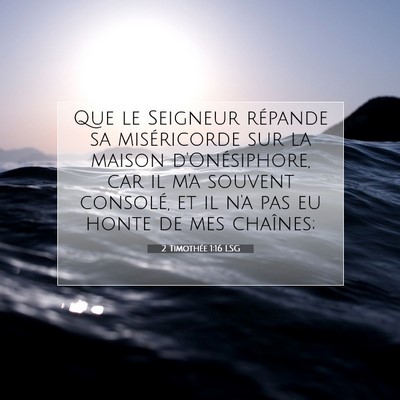 2 Timothée 1:16 Verset biblique expliqué