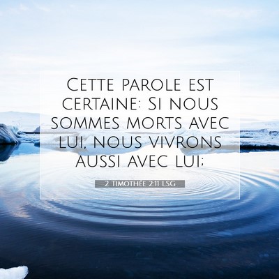 2 Timothée 2:11 LSG Image du verset biblique