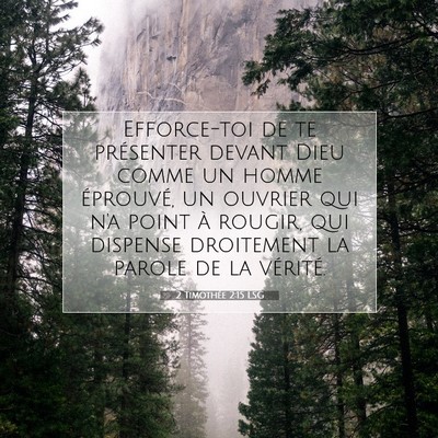 2 Timothée 2:15 LSG Image du verset biblique