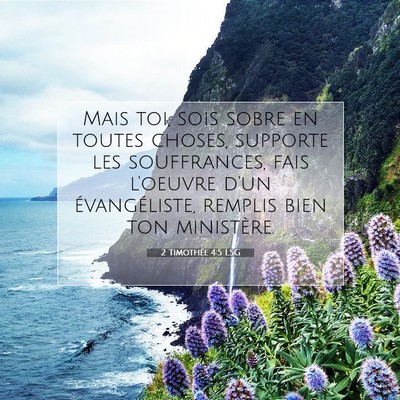 2 Timothée 4:5 LSG Image du verset biblique