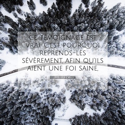 Tite 1:13 Verset biblique expliqué